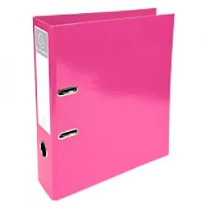 Exacompta Lever Arch File 53624E 70 mm Pressboard 2 ring A4 Pink Pack of 10