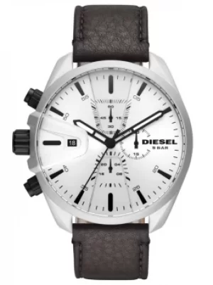 Diesel MS9 Black Leather Strap Watch DZ4505