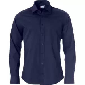 Clique Mens Clark Formal Shirt (XS) (Dark Navy)