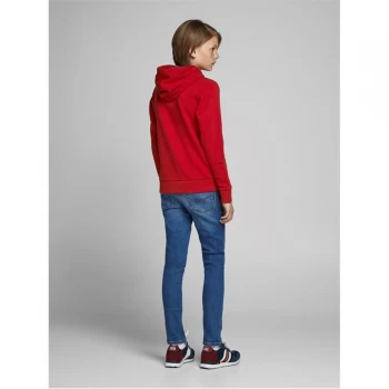 Jack and Jones Logo 2 Colour Sweat Hoodie Junior - Tango Red