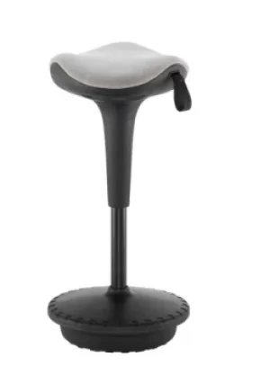 Jemini Height Adjust Sit Stand Sway Wobble Stool BlackGrey KF79444