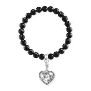 THOMAS SABO Cupids Arrow Black Obsidian Charm Bracelet