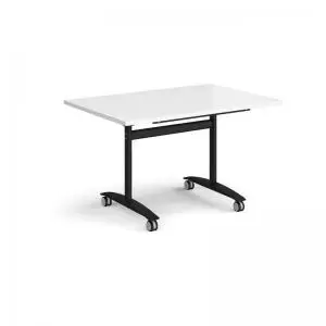 Rectangular deluxe fliptop meeting table with Black frame 1200mm x