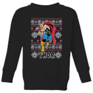 Marvel Thor Kids Christmas Sweatshirt - Black - 11-12 Years