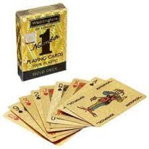 Black and Gold Waddingtons No 1 Playing Cards