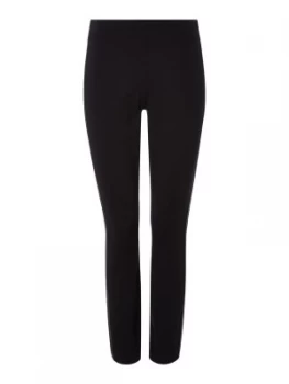 DKNY Faux leather seam zip trousers Black