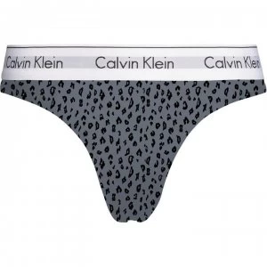 Calvin Klein Cotton Thong - Sav Cheeta Pewt