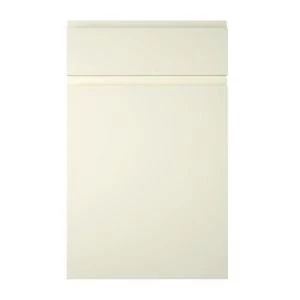 Cooke Lewis Appleby High Gloss Cream Drawerline door drawer front W500mm Set