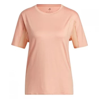 adidas Luxe Training T-Shirt Womens - Ambient Blush / Wonder White