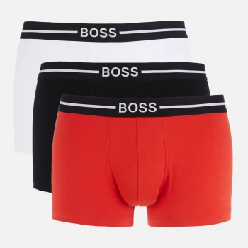 Hugo Boss 3 Pack Organic Mixed Trunks Black/Red/White Size S Men