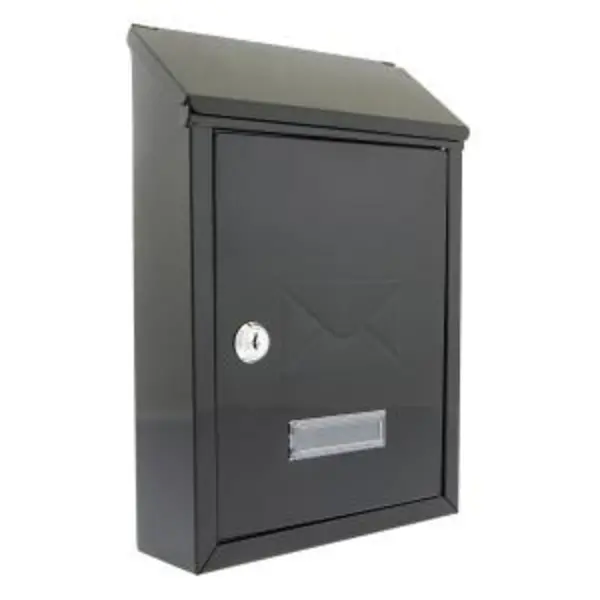 Post or Suggestion Box Wall Mountable with Fixings 223x86x320mm Black 4048730