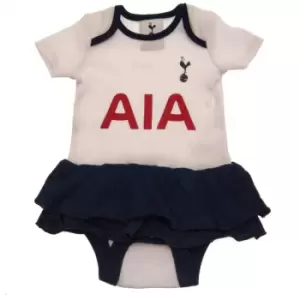 Tottenham Hotspur FC Baby Girls Tutu Bodysuit (12-18 Months) (White/Navy)