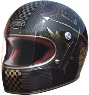 Premier Trophy Carbon NX Gold Chromed Helmet, carbon-silver, Size L, carbon-silver, Size L