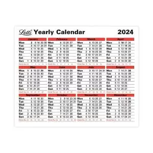 Letts Yearly Calendar 2024 24-TYC LTYC24