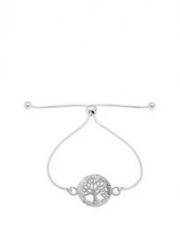 Simply Silver Sterling Silver 925 Tree Of Life Toggle Bracelet