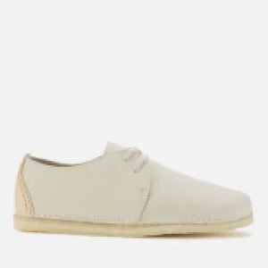 Clarks Originals Womens Ashton Nubuck Flat Shoes - Off White - UK 3