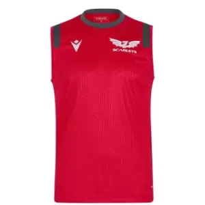 Macron Scarlets Rugby Singlet Mens - Red