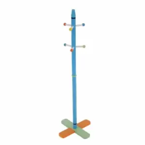 Oypla - Childrens Wooden Crayon Nursery Coat Jacket Stand Rack