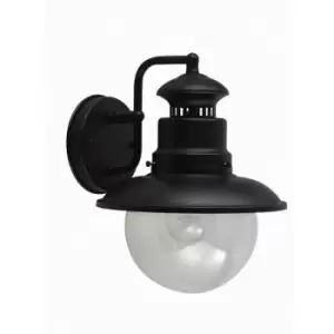 Loops - Outdoor IP44 Wall Light Sconce Black LED E27 60W Bulb Outside External d01131