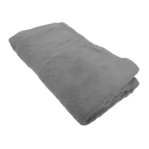 Jassz Beach/Bath Plain Sheet Towel 100cm x 180cm (350 GSM) (Pack of 2) (One Size) (Grey)