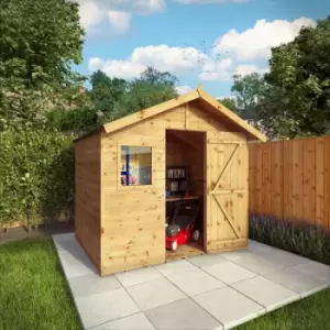 Wooden 6 x 8 Shiplap Apex Garden Storage Shed - Waltons