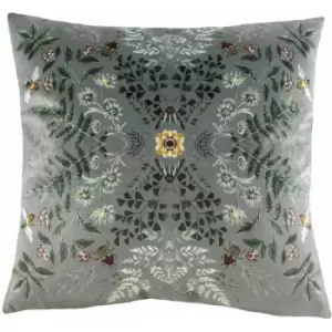 Evans Lichfield - Eden Mirror Abstract Faux Velvet Cushion Cover, Multi, 43 x 43 Cm