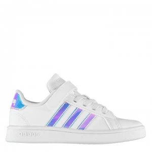 adidas adidas Grand Court Junior Girls Trainers - Wht/Iridescent