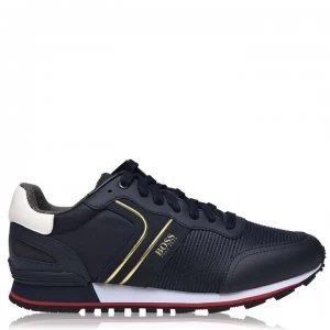 Hugo Boss Parkour Nylon Runner Trainers Navy/Gold 401 Men