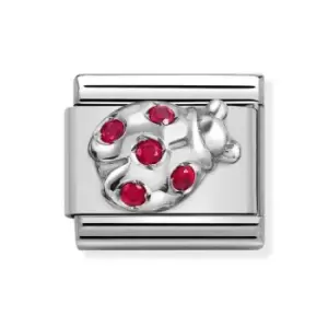 Nomination Classic Silver Red Ladybug Charm