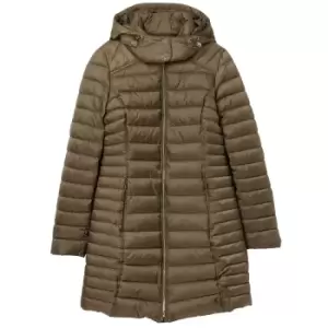 Joules Womens Canterbury Long Padded Coat Light Brown 12