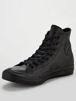 Converse Chuck Taylor All Star Leather Hi - Black, Size 13, Men