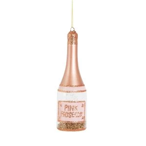 Sass & Belle Lets Celebrate Pink Prosecco Shaped Bauble