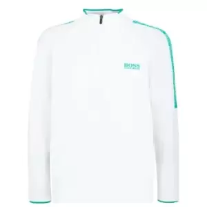 Boss Zalogo Zip Top - White