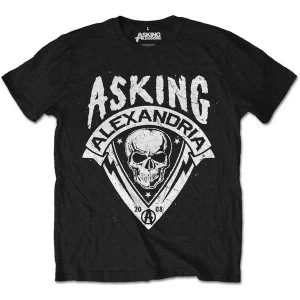 Asking Alexandria - Skull Shield Unisex Medium T-Shirt - Black