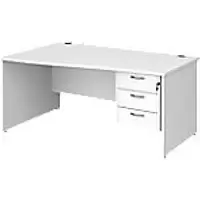 Dams International Wave Desk MP16WLP3WH 1,600 x 725 x 800 - 990 mm