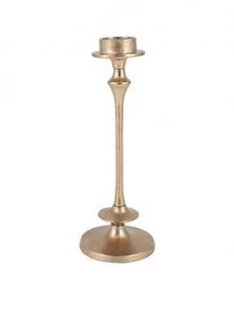 Pacific Lifestyle Antique Gold Metal Tudor Medium Candlestick