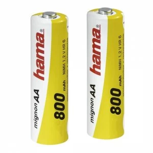 Hama NiMH Batteries, 2x AA, 800 mAh, 1.2V