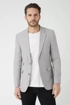 Slim Fit Taupe Twill Blazer