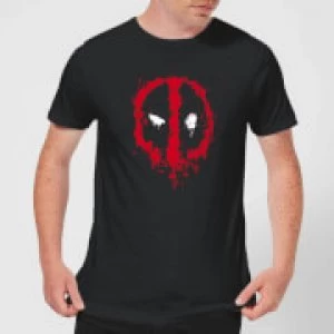 Marvel Deadpool Splat Face T-Shirt - Black - M