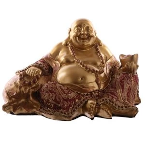 Hand on Sack Chinese Buddha Figurine