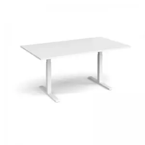 Elev8 Touch boardroom table 1800mm x 1000mm - white frame and white