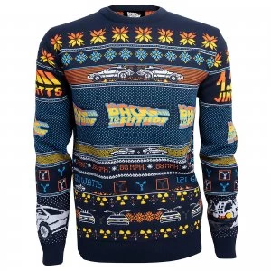 Back to the Future Christmas Knitted Jumper