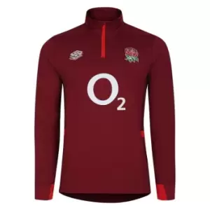 Umbro England Rugby Mid Layer Top 2023 2024 Adults - Red