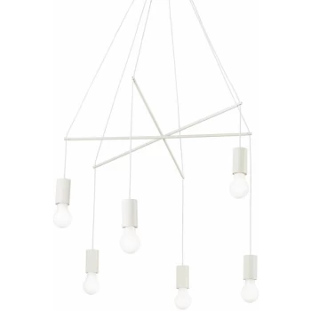 Ideal Lux Lighting - Ideal Lux Pop - 6 Light Cluster Ceiling Pendant White