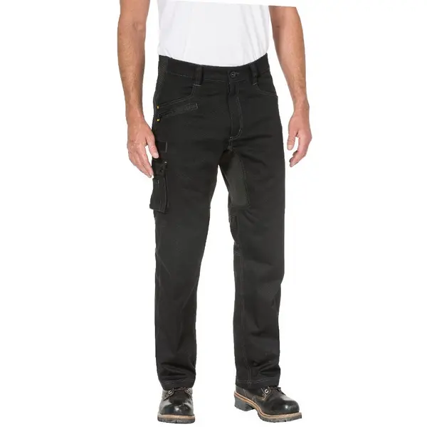 Caterpillar Mens Operator FX Paneled Comfortable Trousers 30R - Waist 30', Inside Leg 32' BLACK CAT649-BLACK-30R