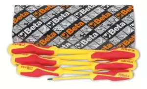 Beta Tools 1274MQ/S6 6pc 1000V Insulated Screwdriver Set for Headless Slotted