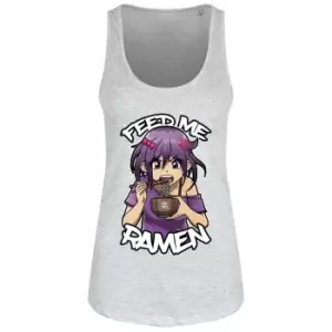 Grindstore Womens/Ladies Feed Me Ramen Vest Top (S) (Grey)