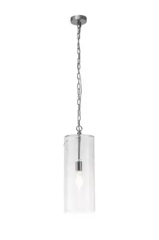 Ceiling Pendant, 1 Light E27, Polished Chrome, Clear