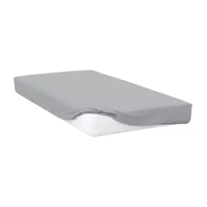 Belledorm Percale Extra Deep Fitted Sheet (Double) (Cloud Grey)