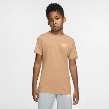 Nike Futura T Shirt Junior Boys - Orange/White